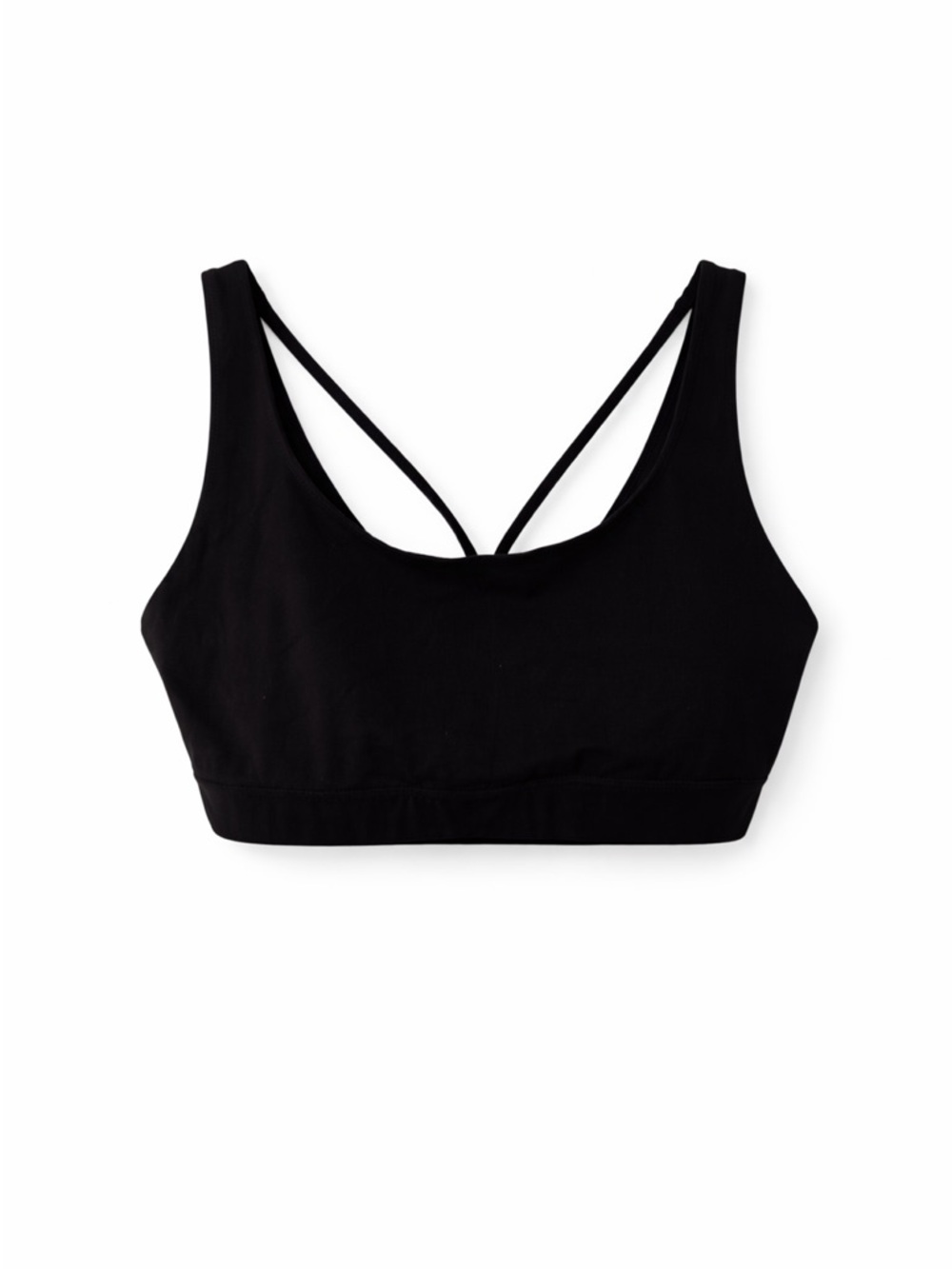Athleta Black Strappy Sports Bra | Medium | Lightweight Support